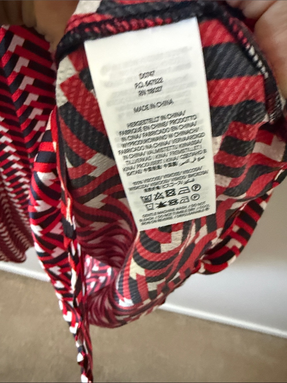 Boden Red, White and Navy Chevron Midi Shirt Dress sz 12 NWT! - Picture 5 of 6